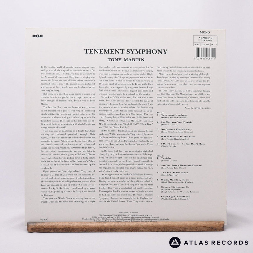 Tony Martin - Tenement Symphony - LP Vinyl Record - EX/EX
