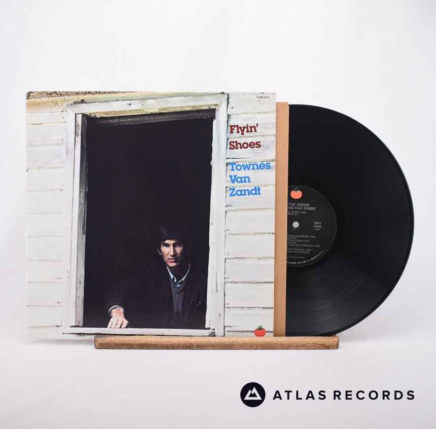 Townes Van Zandt Flyin' Shoes LP Vinyl Record - Front Cover & Record
