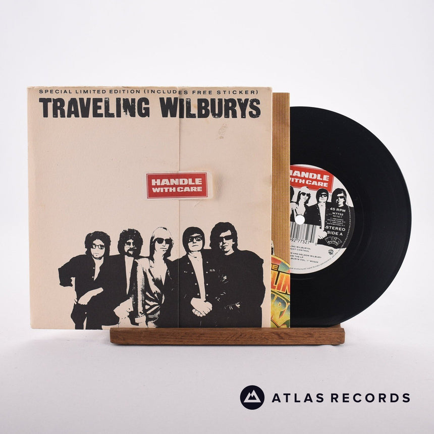 Traveling Wilburys Handle With Care 7" Vinyl Record - Front Cover & Record