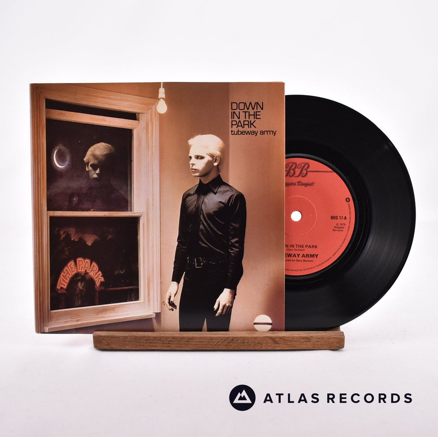 Tubeway Army Down In The Park 7" Vinyl Record - Front Cover & Record