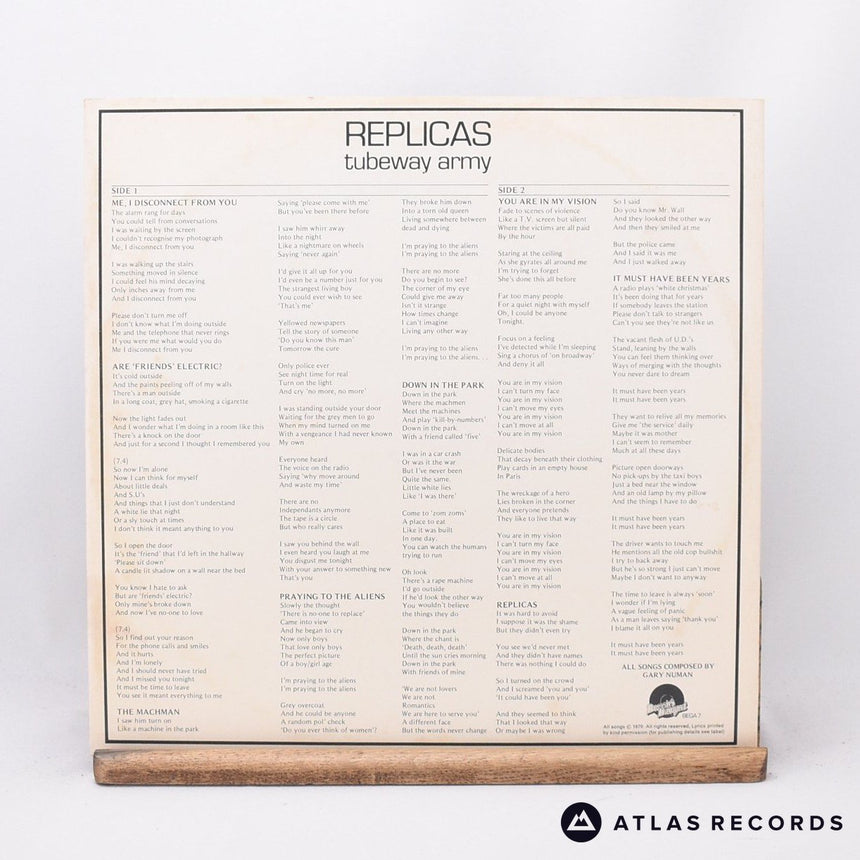 Tubeway Army - Replicas - Strawberry LP Vinyl Record - EX/VG+