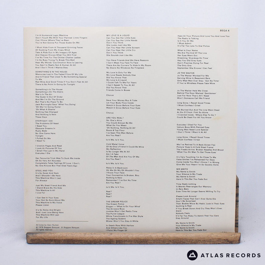 Tubeway Army - Tubeway Army - Reissue Strawberry A3 B2 LP Vinyl Record - EX/VG+