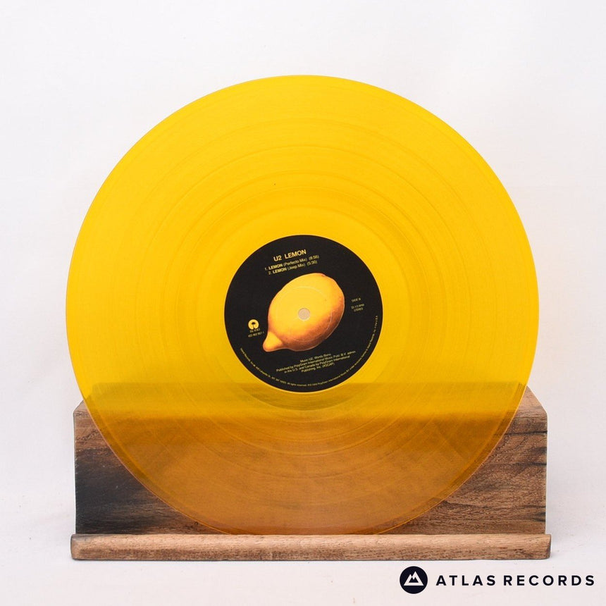 U2 - Lemon (Remixes) - Yellow Transparent Us 12" Vinyl Record - VG/EX