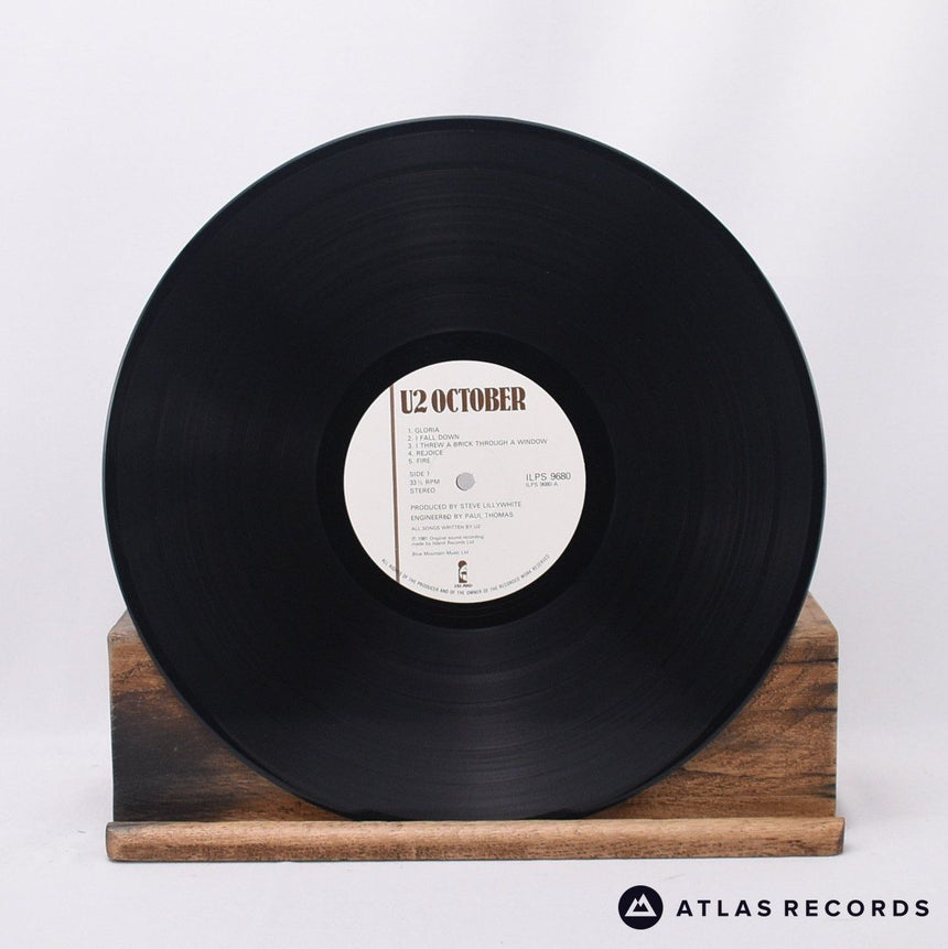 U2 - October - Textured Sleeve Townhouse A-3U B-3U LP Vinyl Record - EX/EX