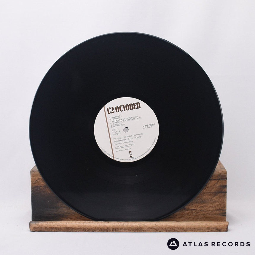 U2 - October - Textured Sleeve Townhouse A-1U B-1U LP Vinyl Record - VG+/EX