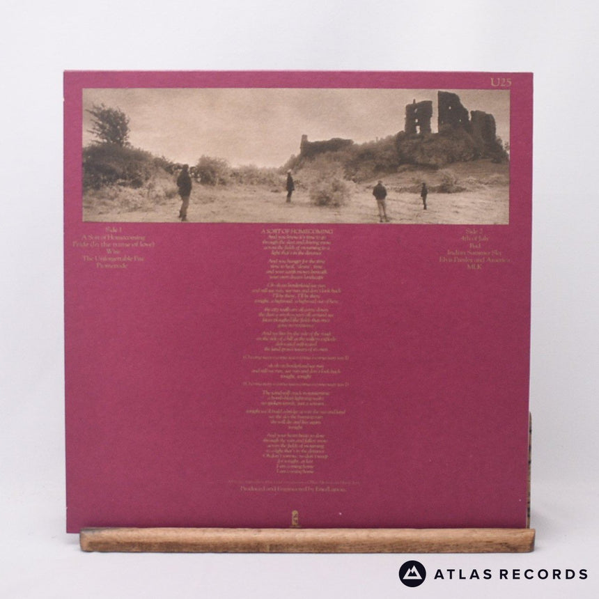 U2 - The Unforgettable Fire - Textured Sleeve A-7U B-7U LP Vinyl Record - EX/EX