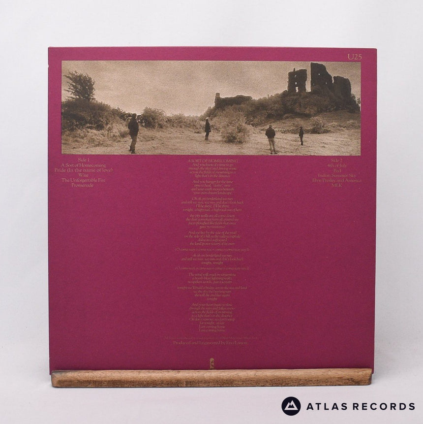 U2 - The Unforgettable Fire - Textured Sleeve LP Vinyl Record - EX/EX
