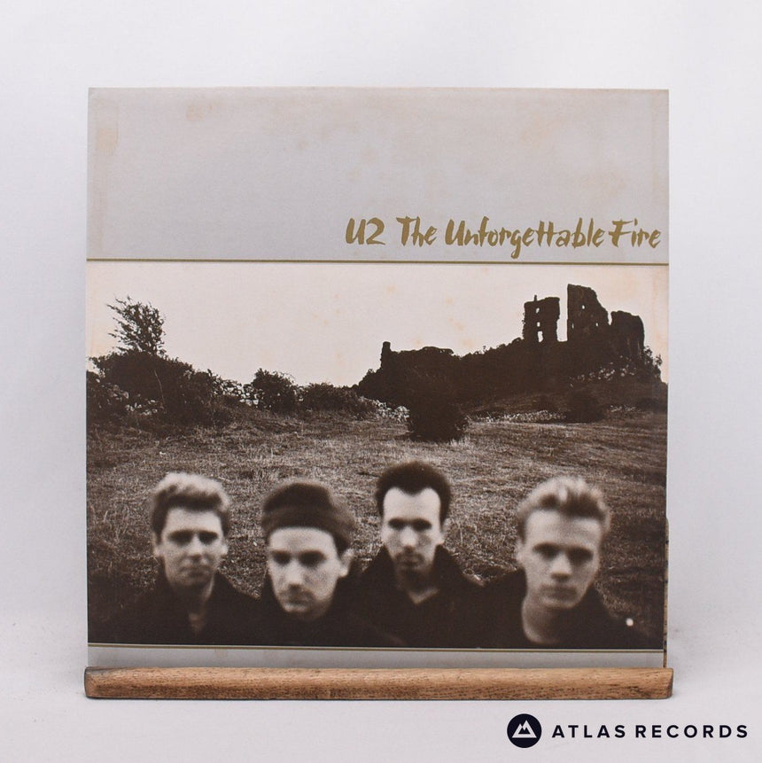 U2 - The Unforgettable Fire - Textured Sleeve LP Vinyl Record - EX/EX