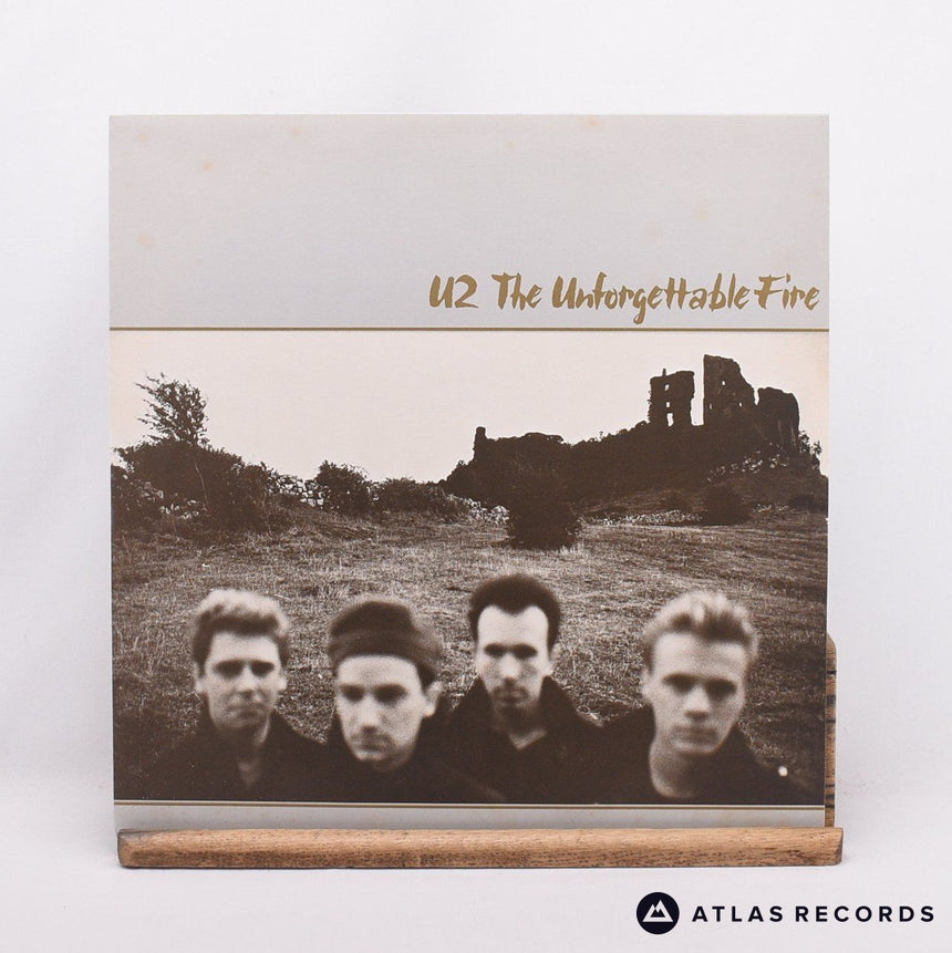 U2 - The Unforgettable Fire - Textured Sleeve A-7 B-6 LP Vinyl Record - VG+/VG+