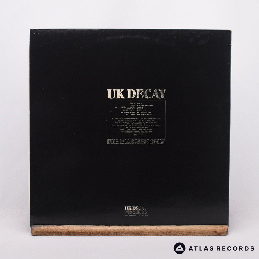 UK Decay - For Madmen Only - Mpo A1 B-1 LP Vinyl Record - VG+/EX