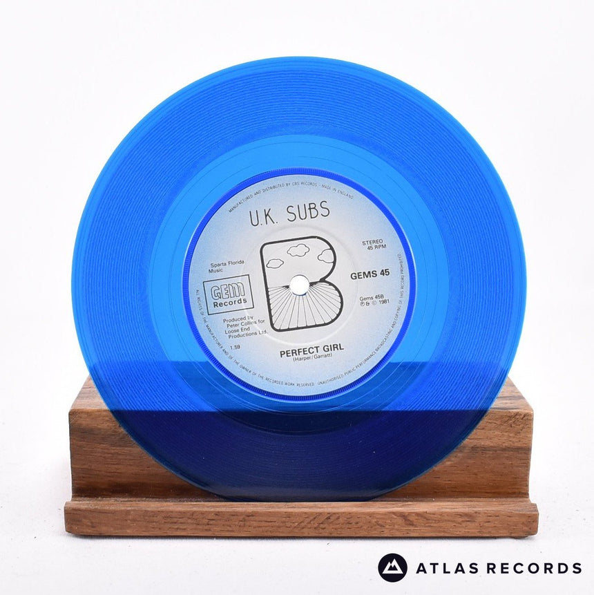 UK Subs - Keep On Running - Blue 7" Vinyl Record - EX/EX