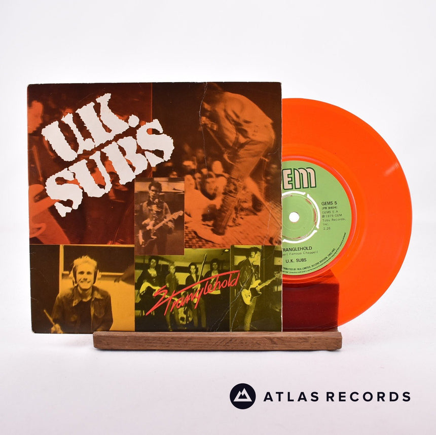 UK Subs Stranglehold 7" Vinyl Record - Front Cover & Record