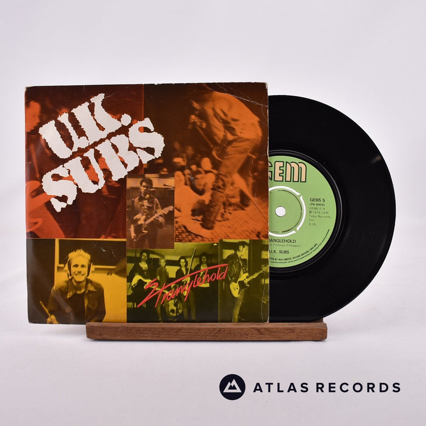 UK Subs Stranglehold 7" Vinyl Record - Front Cover & Record