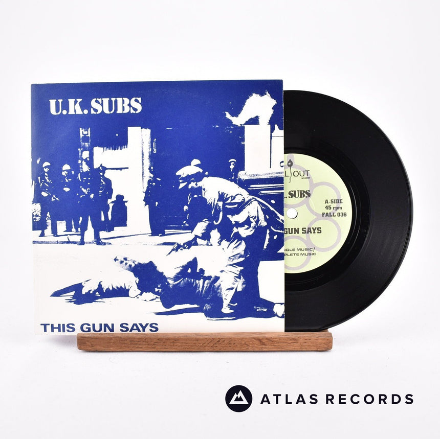 UK Subs This Gun Says 7" Vinyl Record - Front Cover & Record