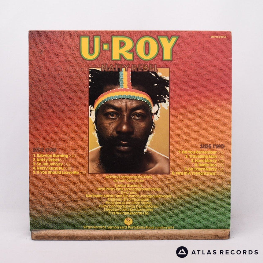 U-Roy - Natty Rebel - A1 B1 LP Vinyl Record - EX/EX