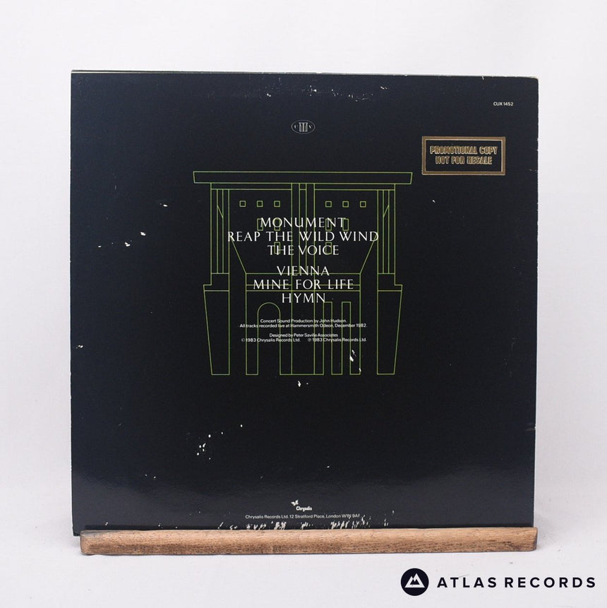 Ultravox - Monument The Soundtrack - Townhouse LP Vinyl Record - VG/VG+