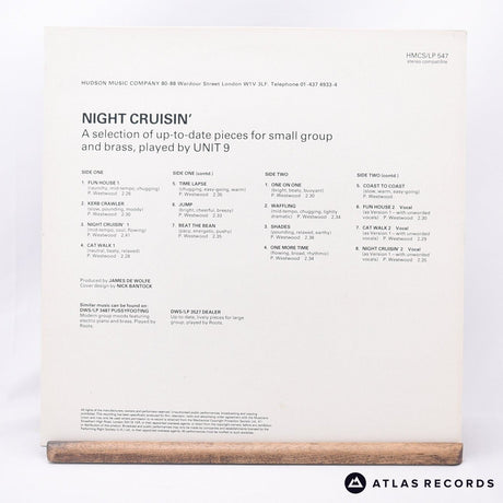 Unit 9 - Night Cruisin' - LP Vinyl Record - EX/VG+