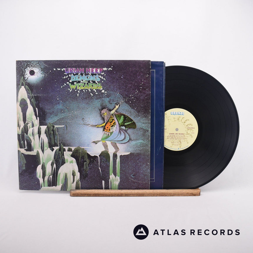 Uriah Heep Demons And Wizards LP Vinyl Record - Front Cover & Record