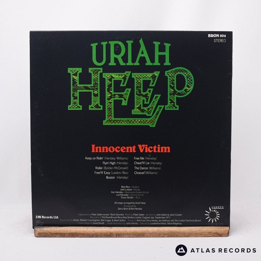 Uriah Heep - Innocent Victim - Lyric Sheet LP Vinyl Record - EX/EX