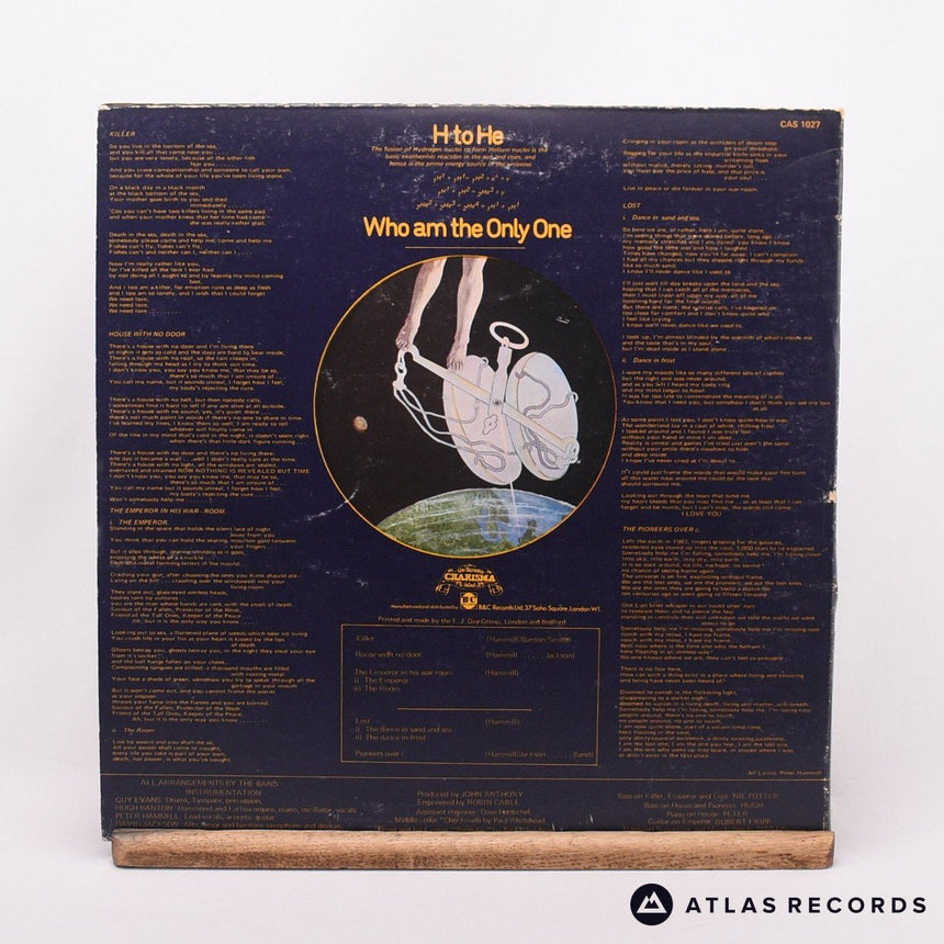 Van Der Graaf Generator - H To He Who Am The Only One - LP Vinyl Record - VG+/EX