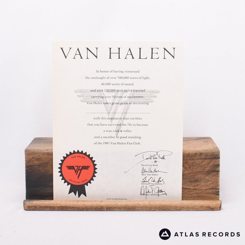 Van Halen - Fair Warning - Insert Strawberry LP Vinyl Record - EX/EX