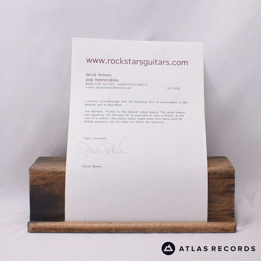 Van Morrison - Hymns To The Silence - Signed Double LP Vinyl Record - VG+/EX