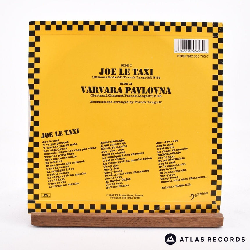 Vanessa Paradis - Joe Le Taxi - 7" Vinyl Record - EX/EX