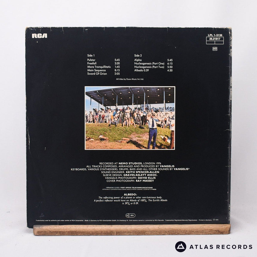 Vangelis - Albedo 0.39 - LP Vinyl Record - VG+/VG+