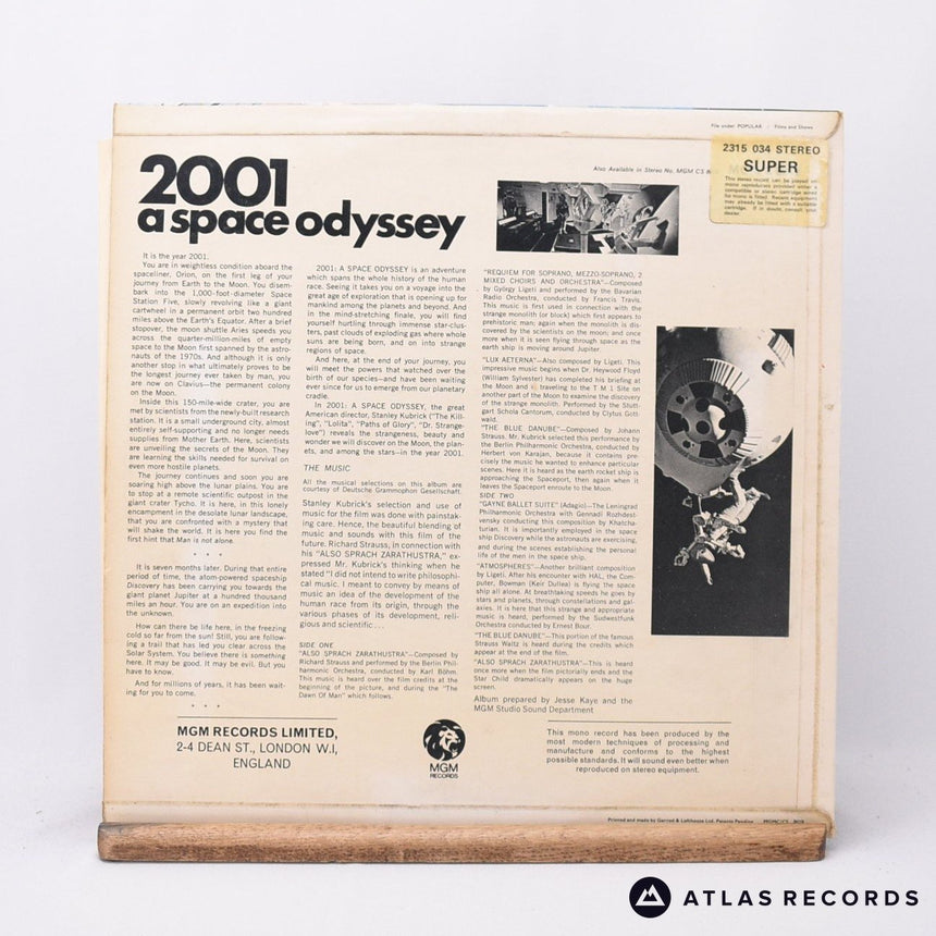 Various - 2001 - A Space Odyssey - Reissue LP Vinyl Record - VG+/EX