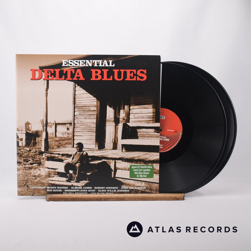 Various Essential Delta Blues Double LP Vinyl Record - Front Cover & Record