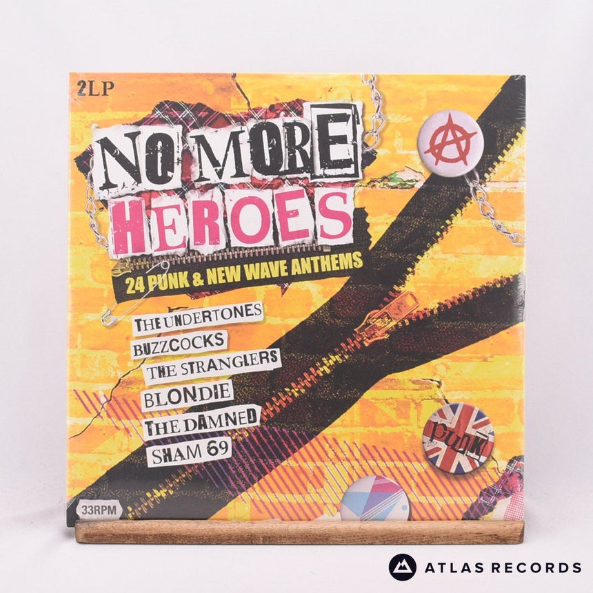 Various No More Heroes 24 Punk & New Wave Anthems Double LP Vinyl Record - Front Cover & Record