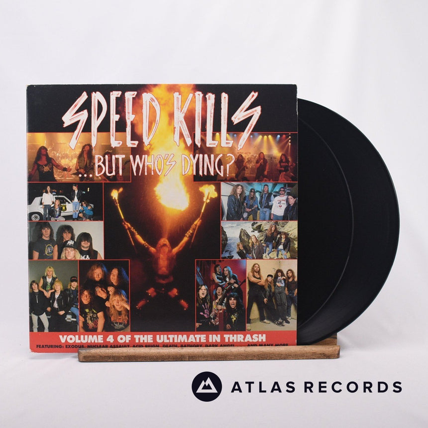 Various Speed Kills...But Who's Dying? Volume 4 Of The Ultimate In Thrash Double LP Vinyl Record - Front Cover & Record