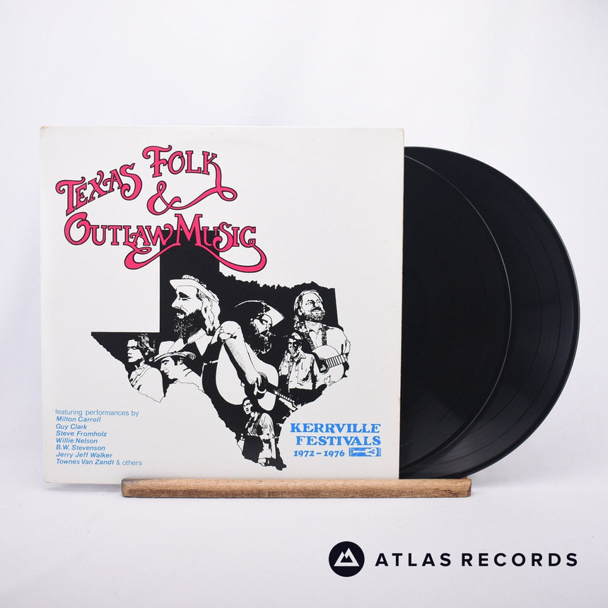 Various Texas Folk & Outlaw Music 2 x LP Vinyl Record - Front Cover & Record