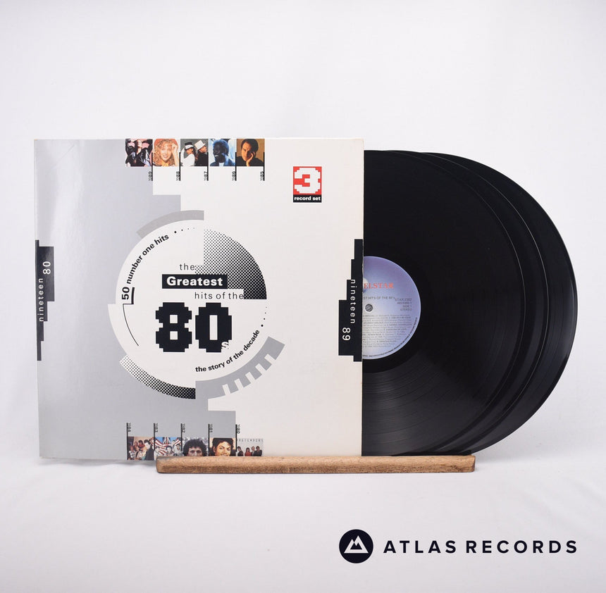 Various The Greatest Hits Of The 80's 3 x LP Vinyl Record - Front Cover & Record