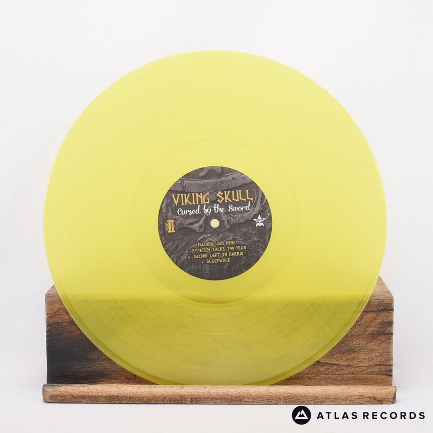 Viking Skull - Cursed By The Sword - Yellow LP Vinyl Record - EX/NM
