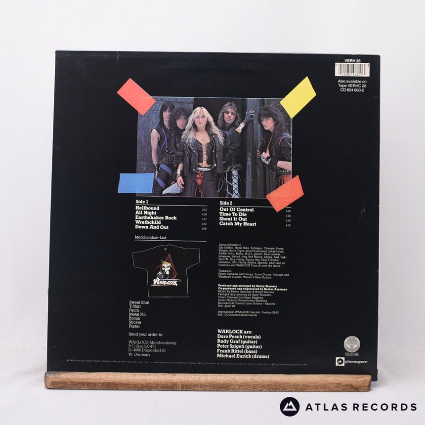 Warlock - Hellbound - A//2 B//2 LP Vinyl Record - VG+/EX