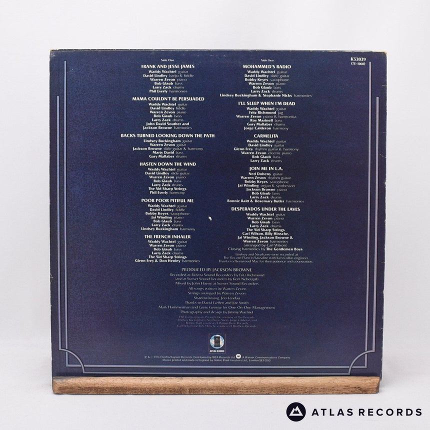 Warren Zevon - Warren Zevon - Lyric Sheet Repress LP Vinyl Record - VG+/EX