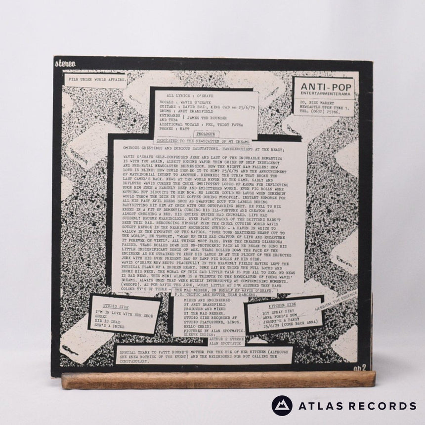 Wavis O'Shave - Anna Ford's Bum - LP Vinyl Record - VG+/EX