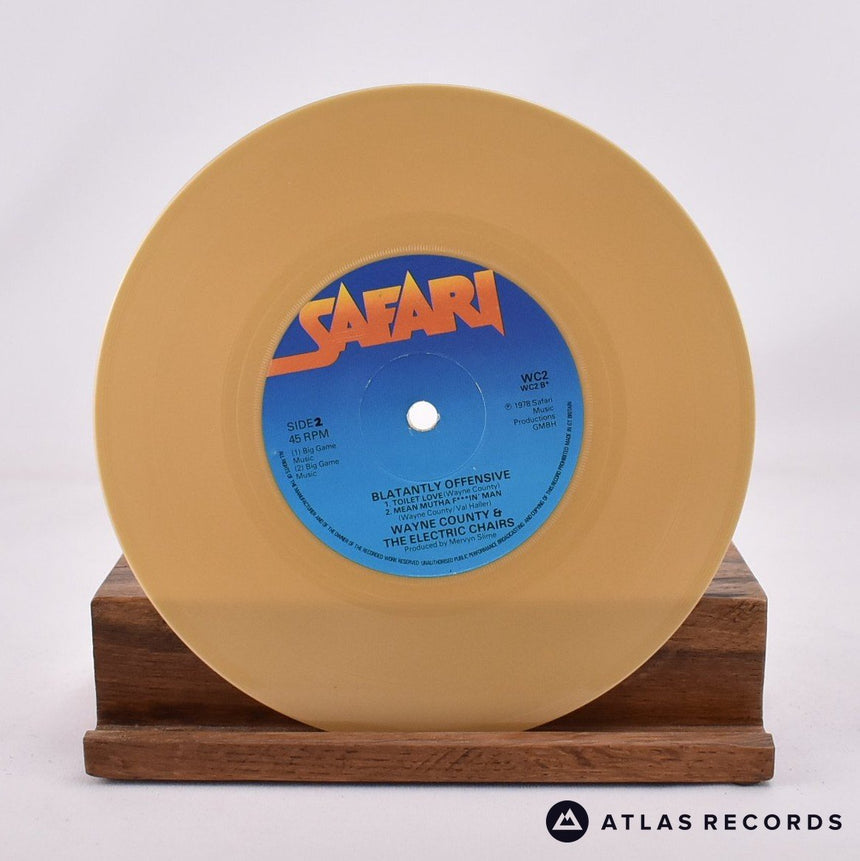 Wayne County - Blatantly Offenzive E.P. - Gold 7" EP Vinyl Record - VG+/EX