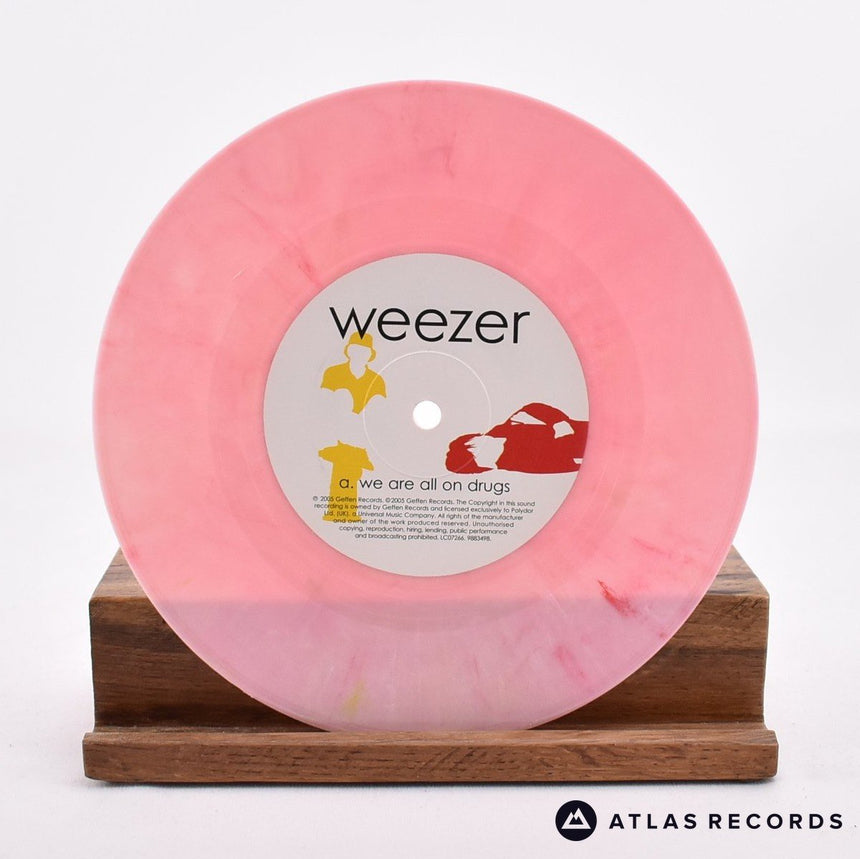 Weezer - We Are All On Drugs - Pink Marble 7" Vinyl Record - NM/NM