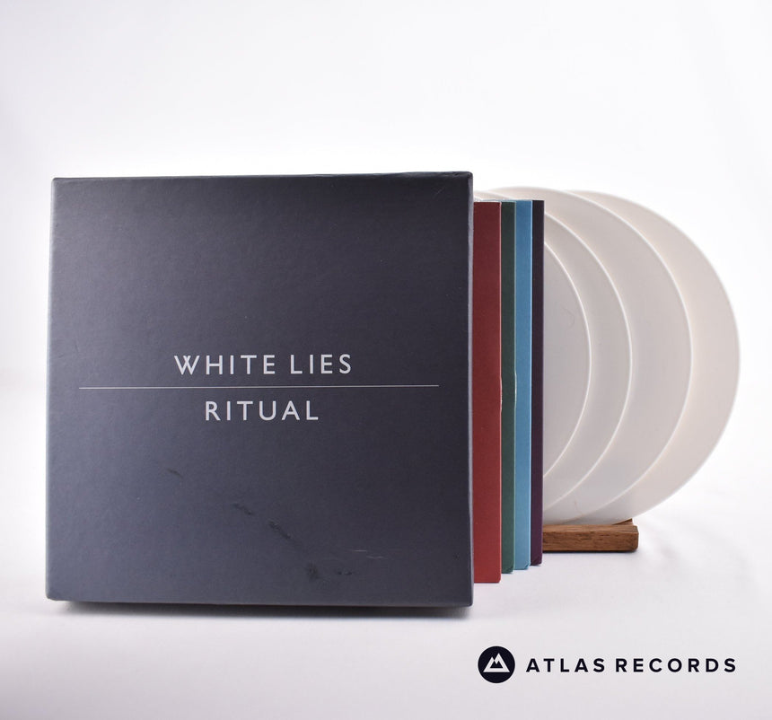 White Lies Ritual 6 x 7" + CD Box Set Vinyl Record - Front Cover & Record