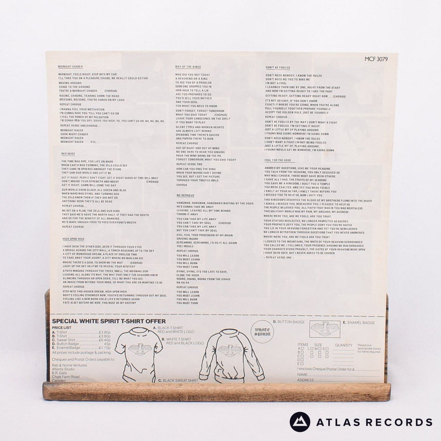White Spirit - White Spirit - Lyric Sheet Porky A-1 B-1 LP Vinyl Record - VG+/EX