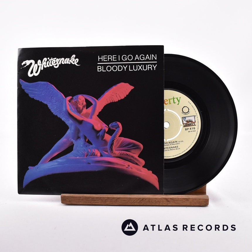 Whitesnake Here I Go Again 7" Vinyl Record - Front Cover & Record