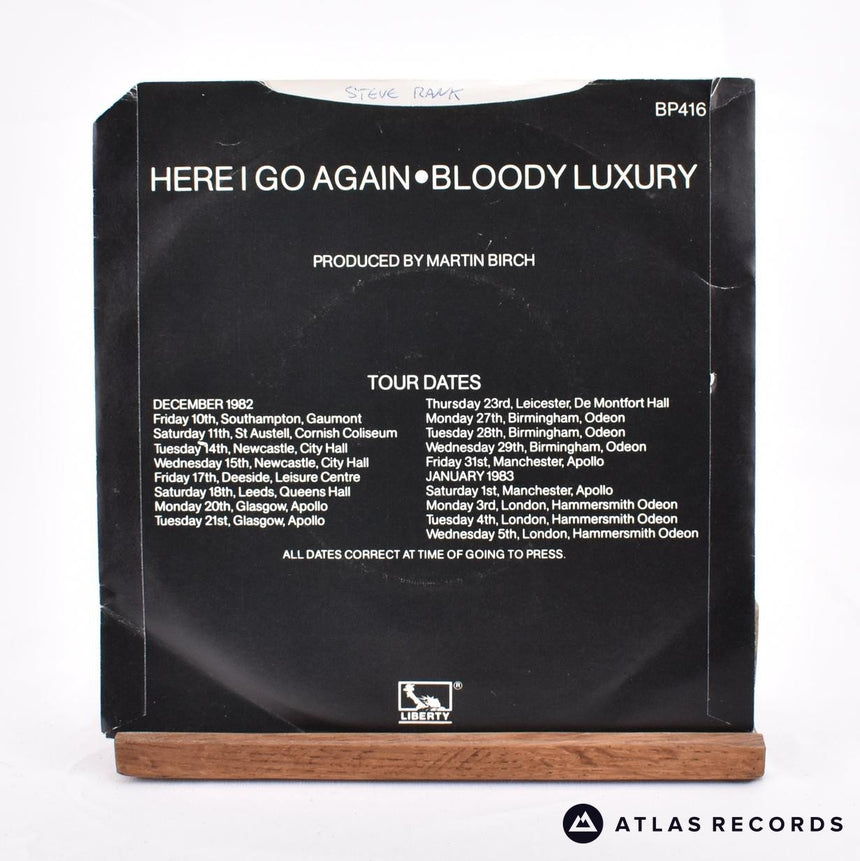 Whitesnake - Here I Go Again - 7" Vinyl Record - VG+/VG+