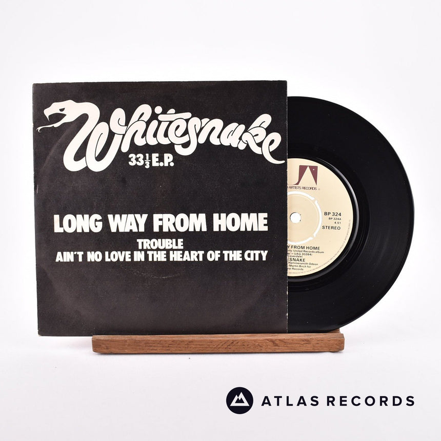 Whitesnake Long Way From Home 7" Vinyl Record - Front Cover & Record