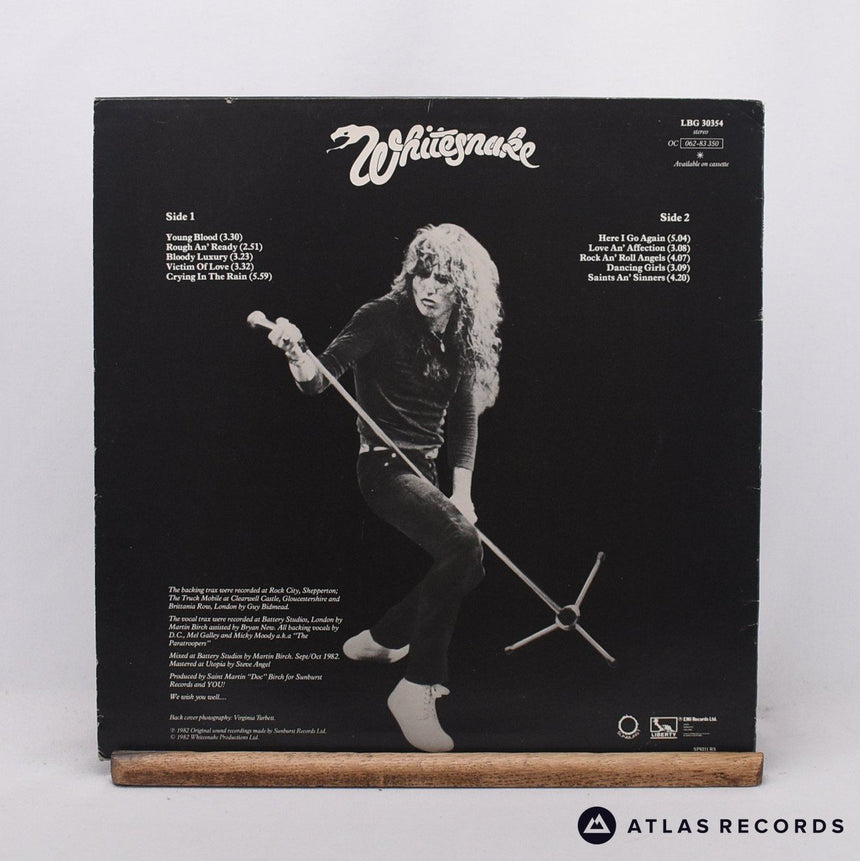 Whitesnake - Saints & Sinners - A-3U B-2U LP Vinyl Record - EX/EX