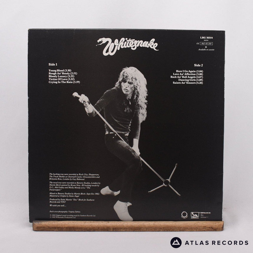 Whitesnake - Saints & Sinners - A-4 B-4 LP Vinyl Record - EX/VG+