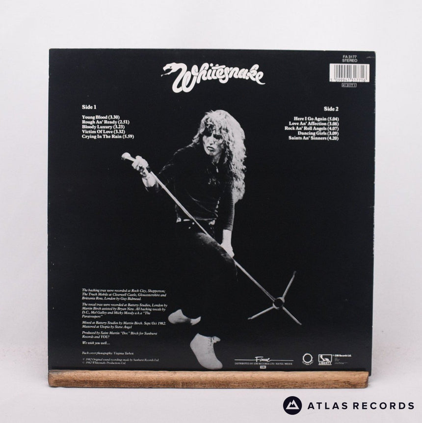 Whitesnake - Saints & Sinners - A-6 B-1 LP Vinyl Record - EX/VG+