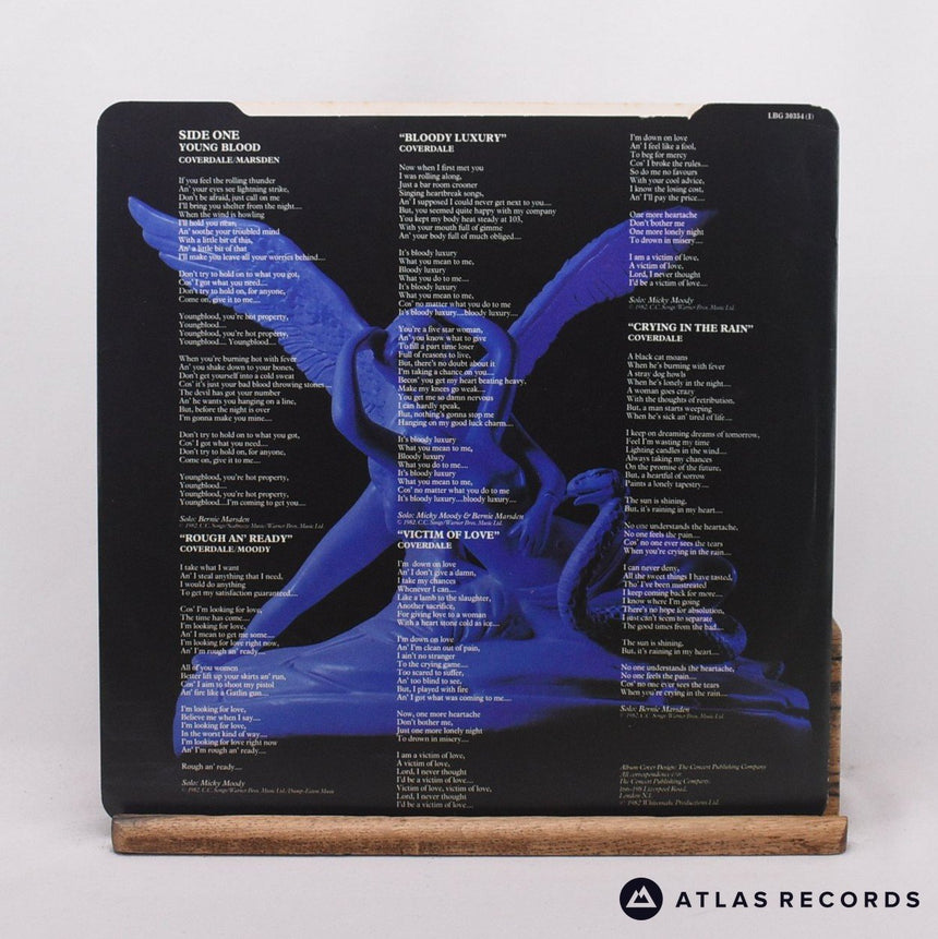 Whitesnake - Saints & Sinners - A-4 B-4 LP Vinyl Record - EX/VG+