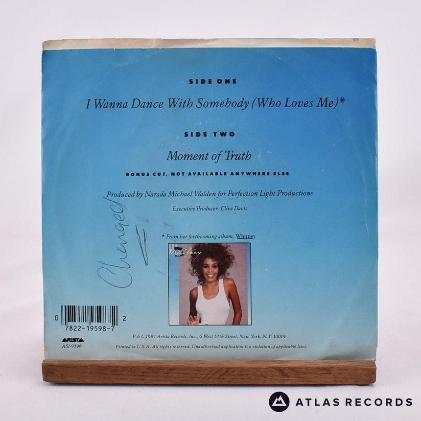 Whitney Houston - I Wanna Dance With Somebody - 7" Vinyl Record - VG+/EX